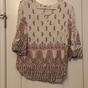 White and Pink blouse